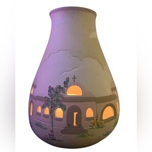 Pottery Illuminary Candle Holder Southwest